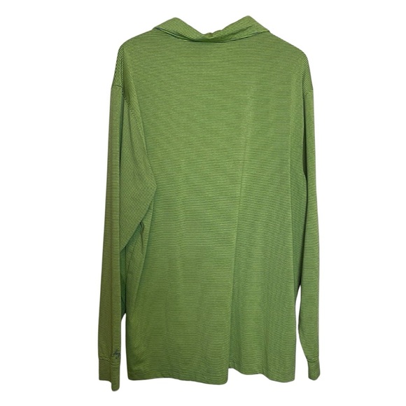 Walter Hagen Hydro Dri Long Sleeve Green Striped Polo Golf Shirt XL Athletic - Picture 3 of 10